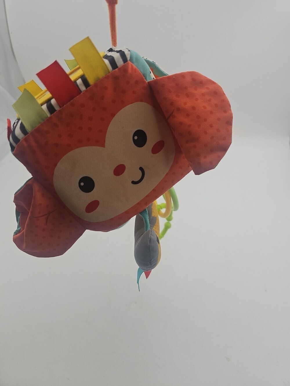 Infantino Peek And Seek Sensory Discover Cube Crink Rattle Plush Baby Toy